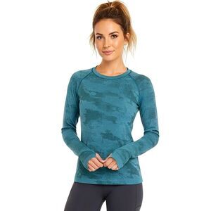 Athleta Womens Blouse Sz Small Long Sleeve Activewear Workout Gym Yoga